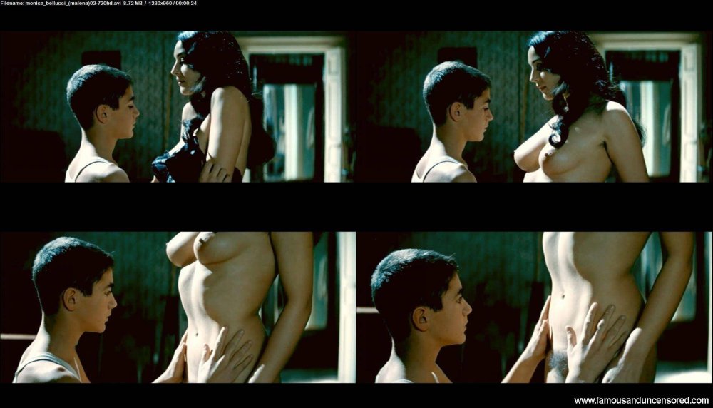 Monica Bellucci in his youth naked