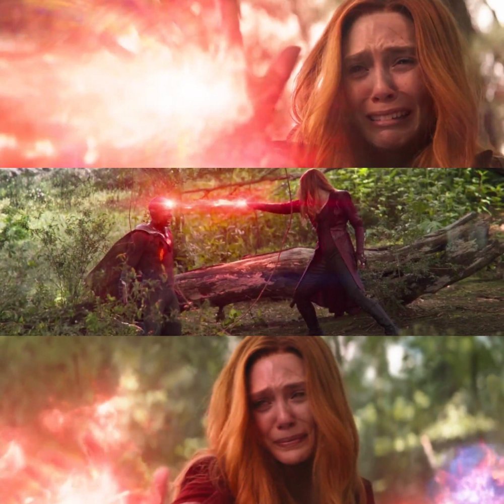 Elizabeth Olsen in underwear windy river