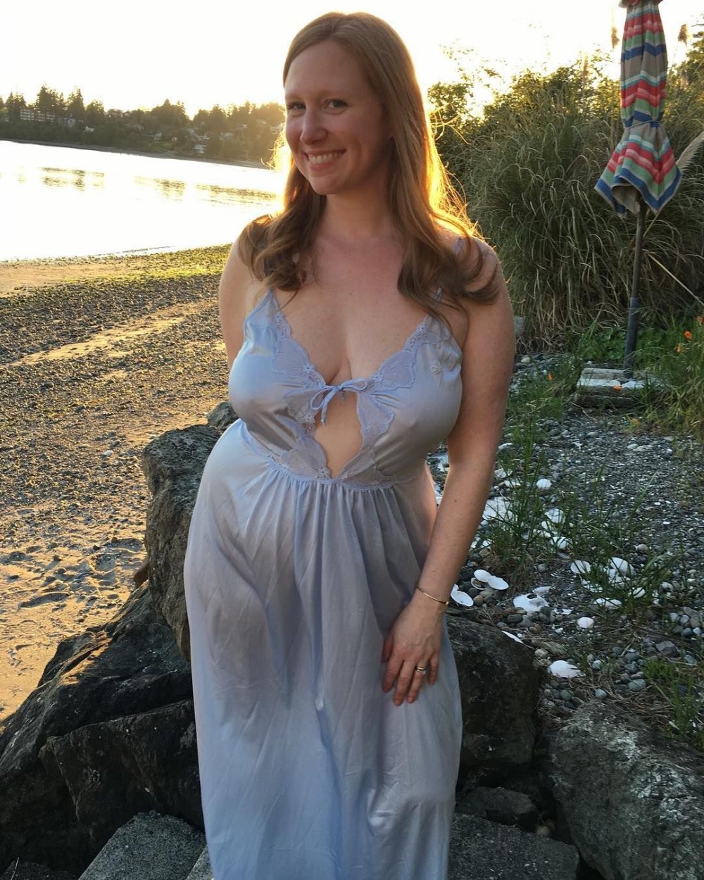 Red -haired model Anna Seeva