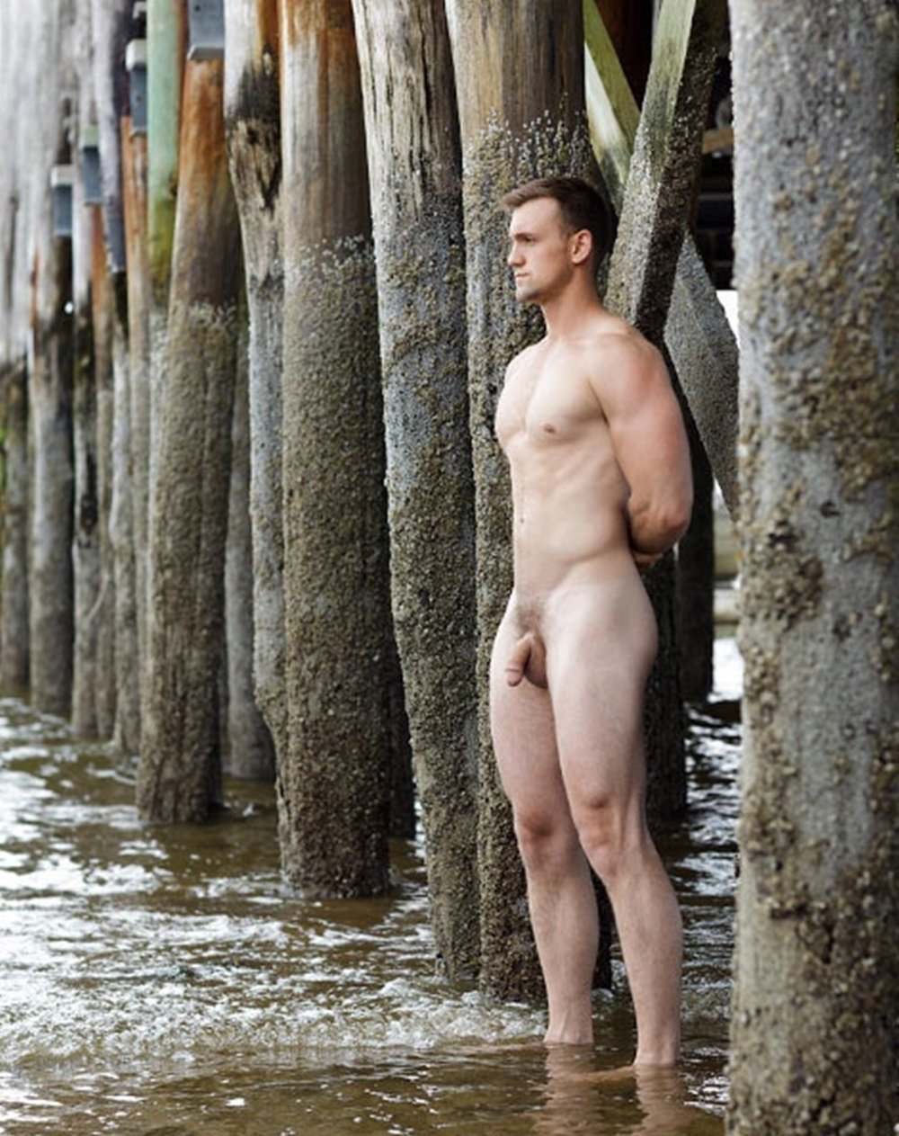 Naked actor Michael Forest