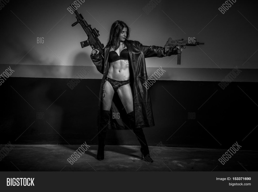 Beauties with weapons