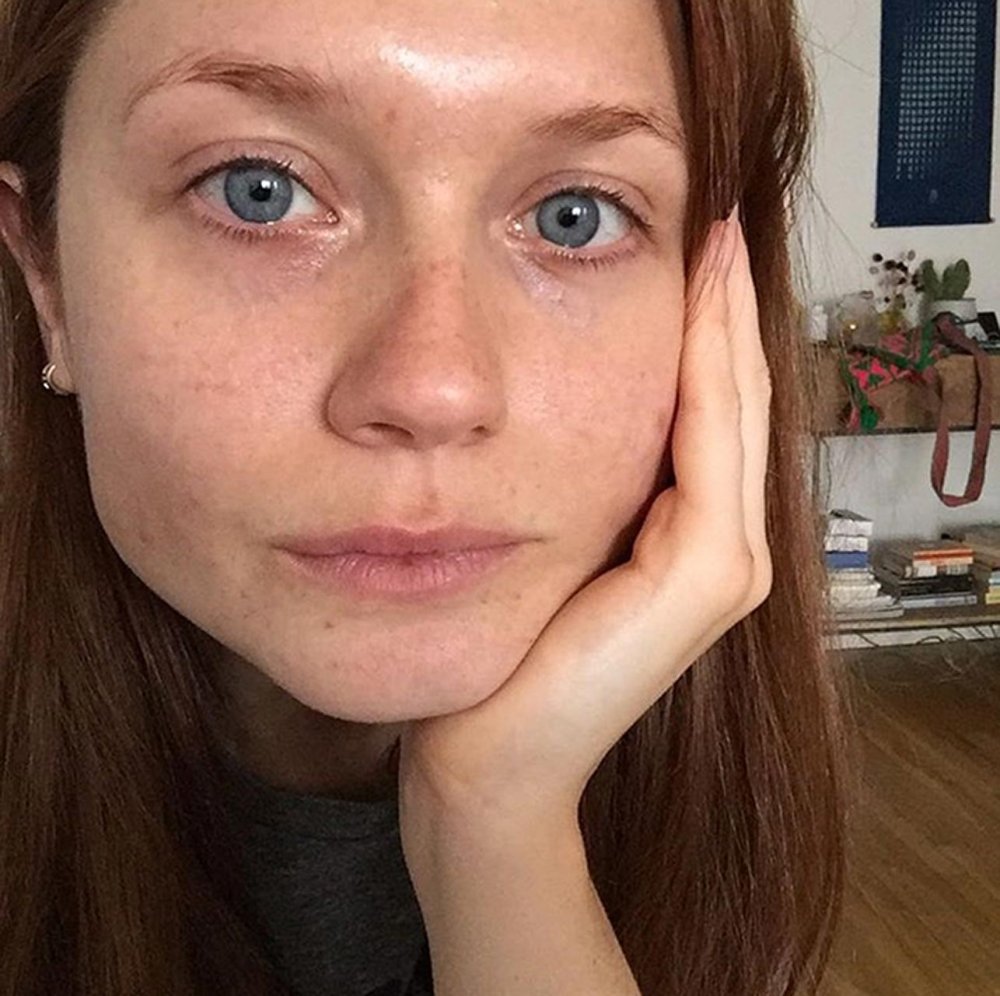 Bonnie Wright in a swimsuit of plastic bottles