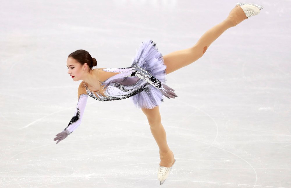 Alina Zagitova in mini skirts