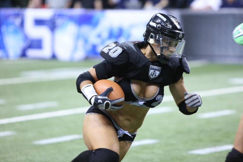 Naked American football players