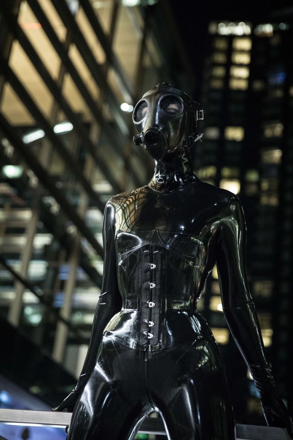 Torture of Asians in latex