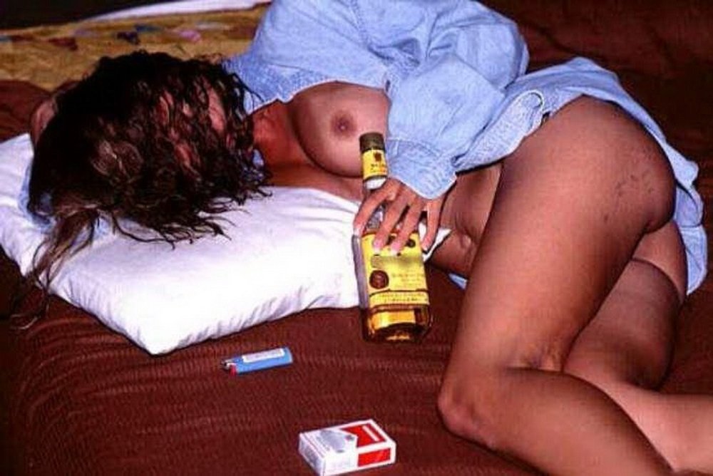 The girl undressed at the party