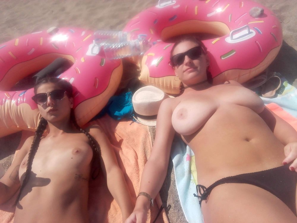 Personal beach selfies of Russian girls