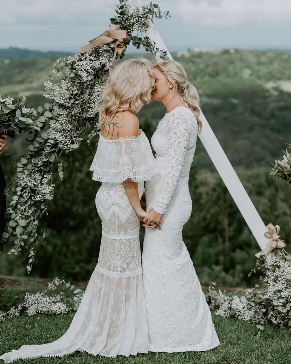 Lesbian in wedding dresses