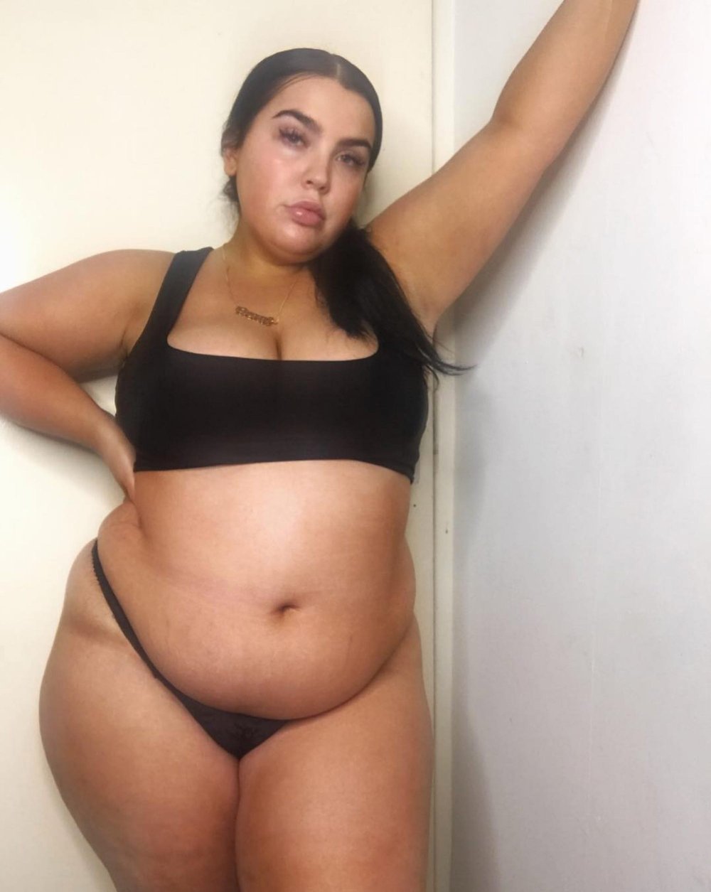 Indian Girl with Fat Belly