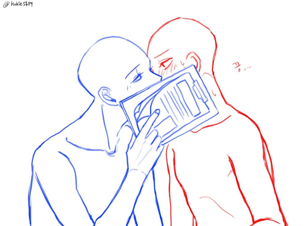 Kisses references for drawing