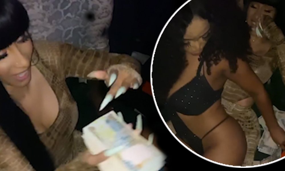 Cardi B on the bed