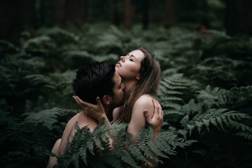 Undresses in the forest private