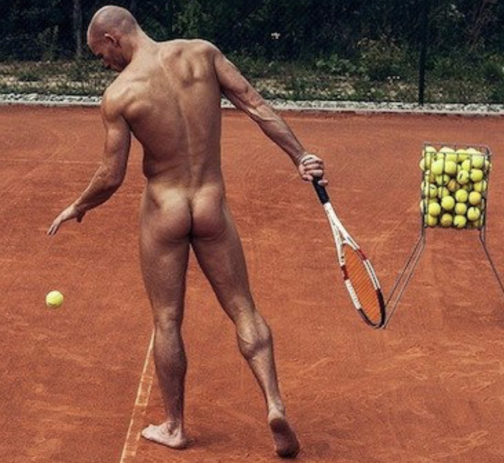Naked hairy guys on the street
