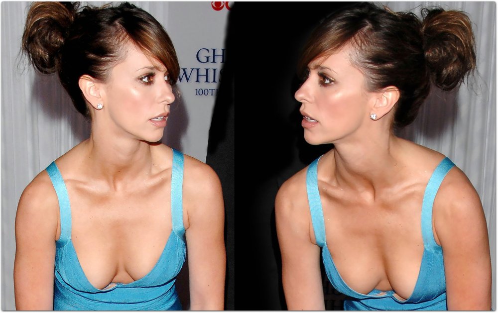 Misha Barton without a bra in a white dress