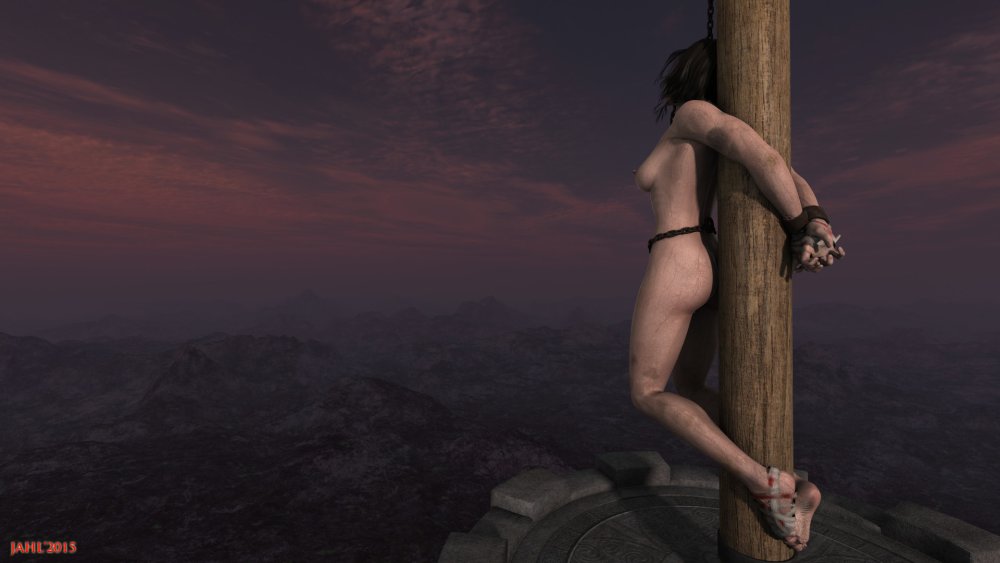 Hanged naked women