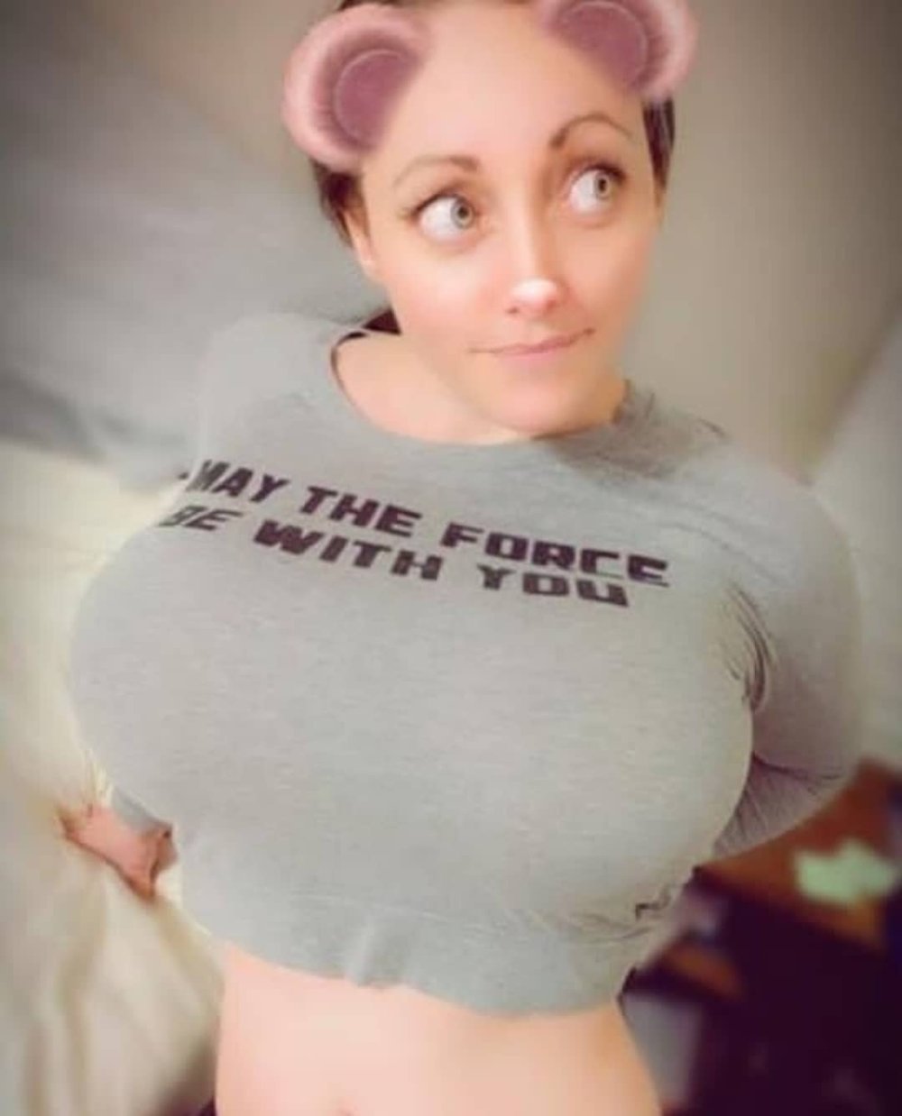 Huge tits in tight