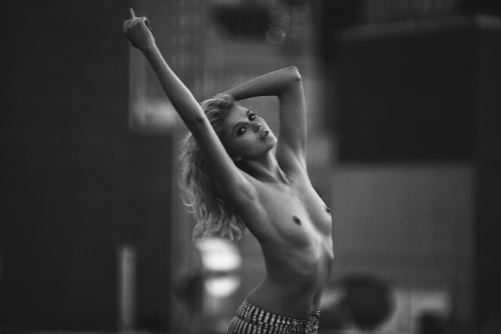 Anastasia Akatova in a swimsuit in the series beetles