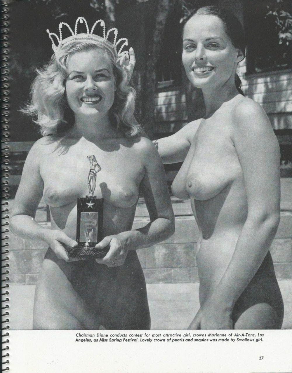 Beauty competition among naked women
