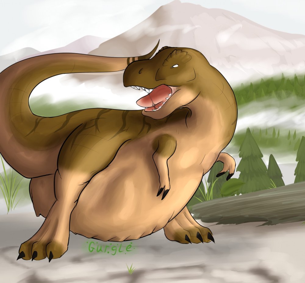 Furry Vore large stomach grows
