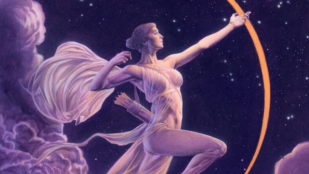The goddess of the moon Diana