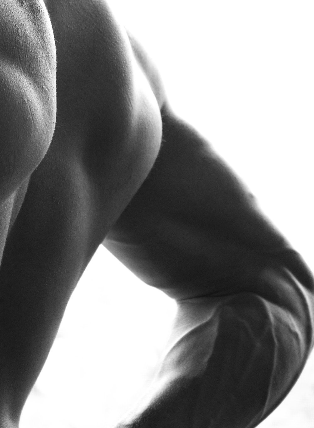 Muscular Guy Abs First Bed