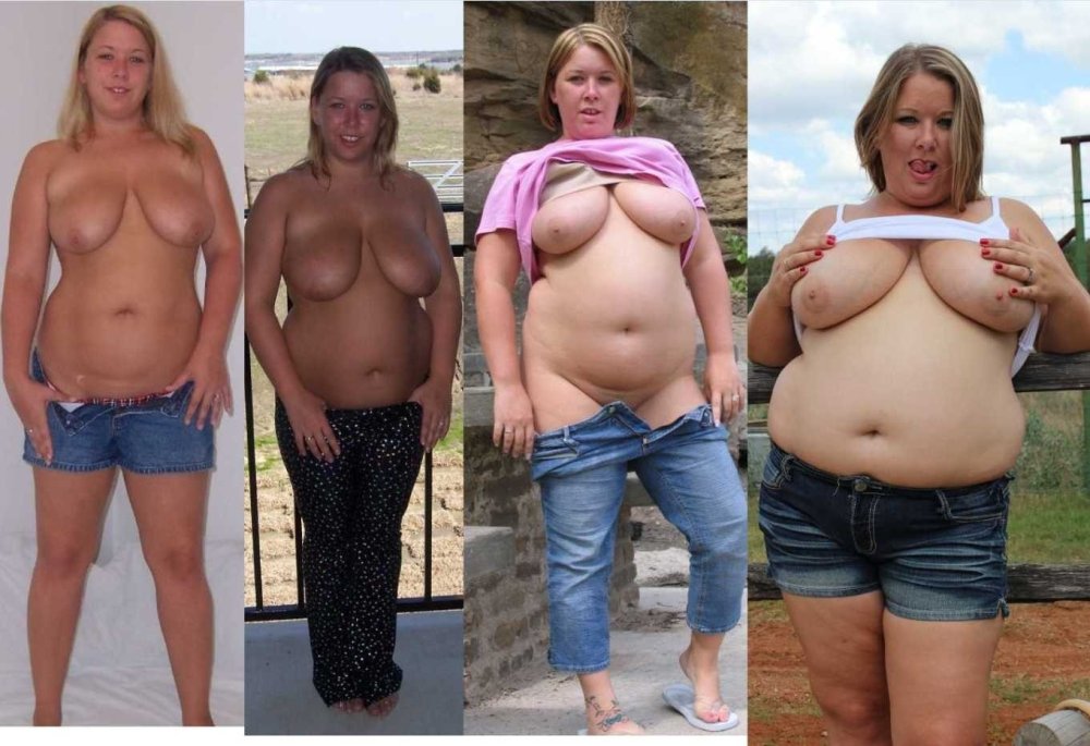 Naked boobs before losing weight and after