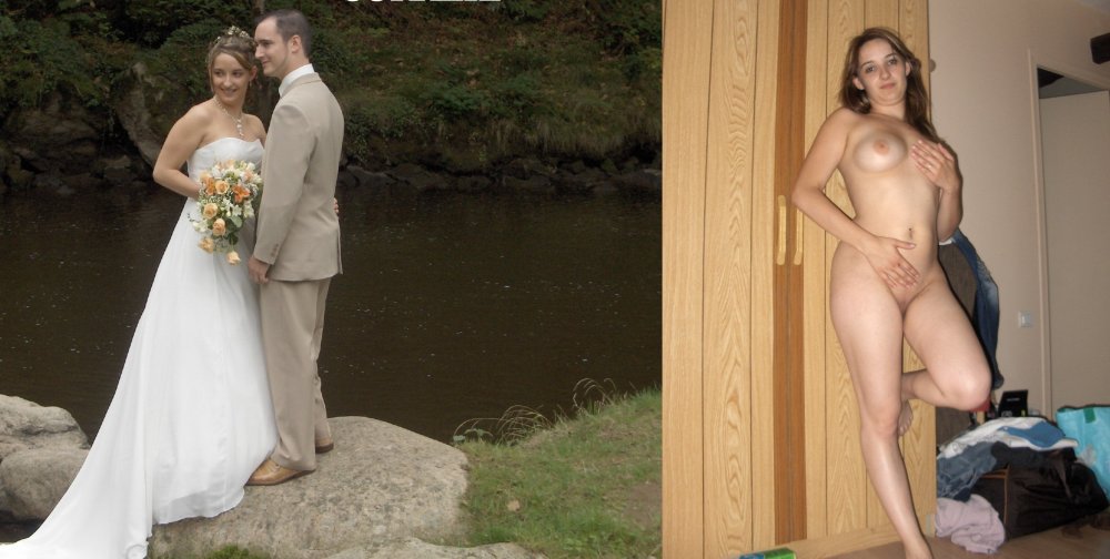 Naked bride at the ceremony