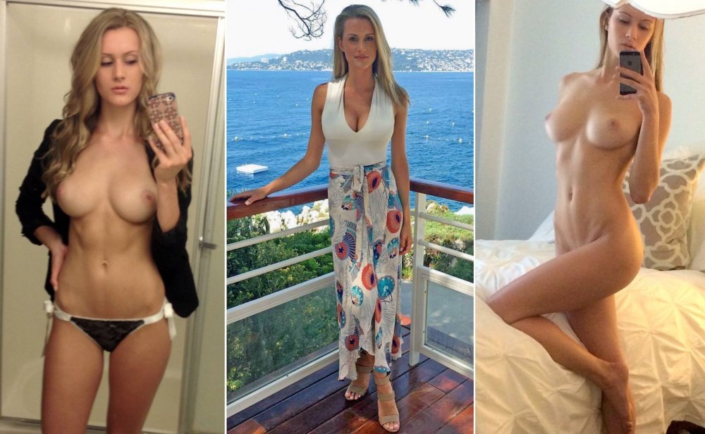 Selfie in clothes and without clothes