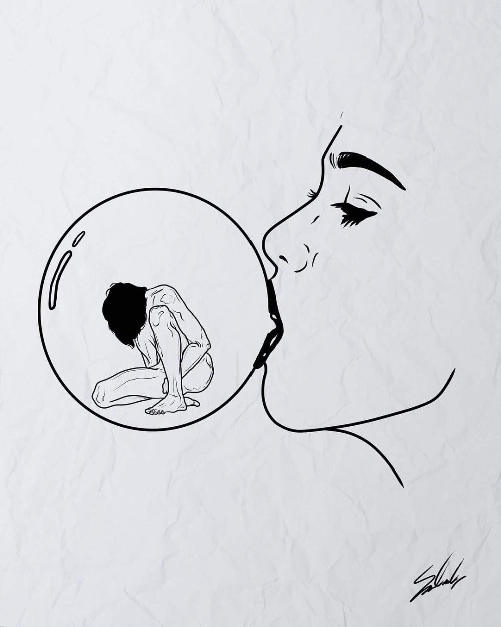 Guy and girl in bed
