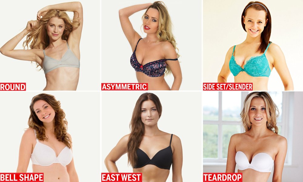 Naked boobs of different sizes