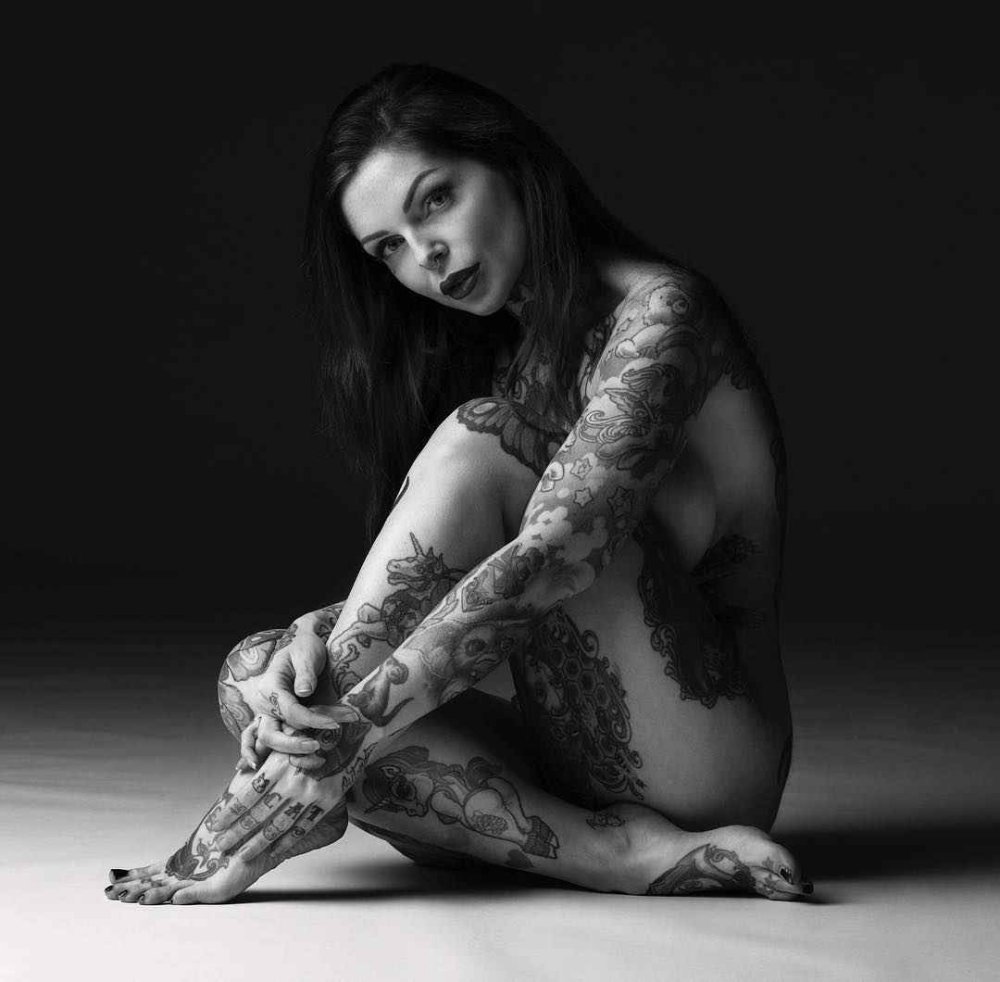 Women's erotic tattoo