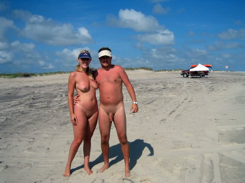 Nudists have fun
