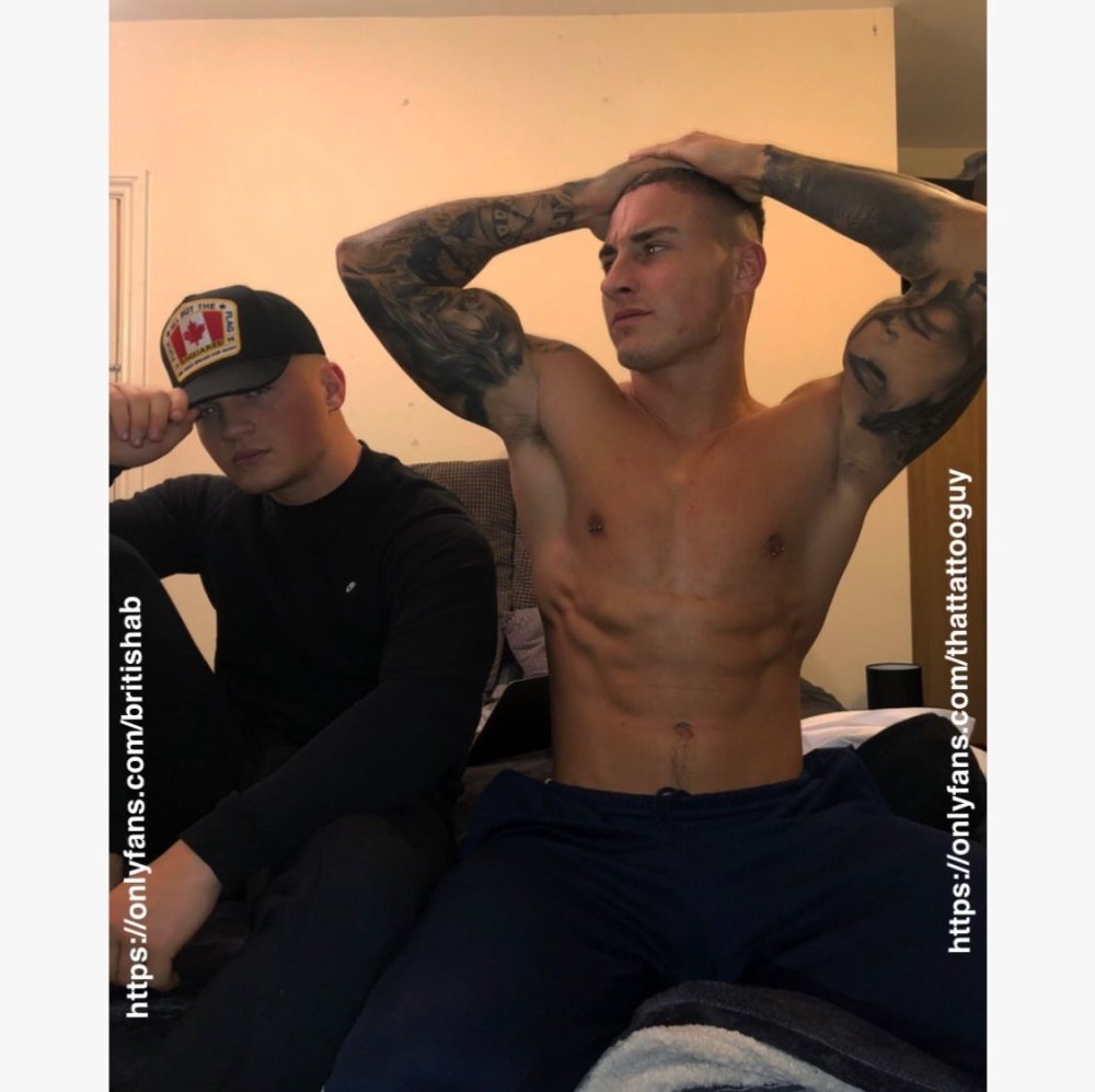 Tattoo on a pumped -up male