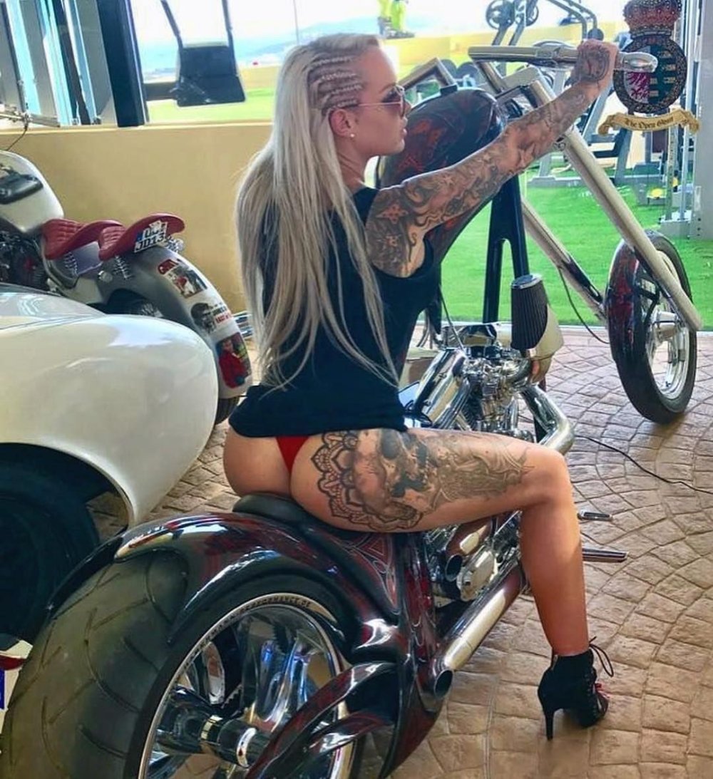 Tattoo motorcycle for a girl