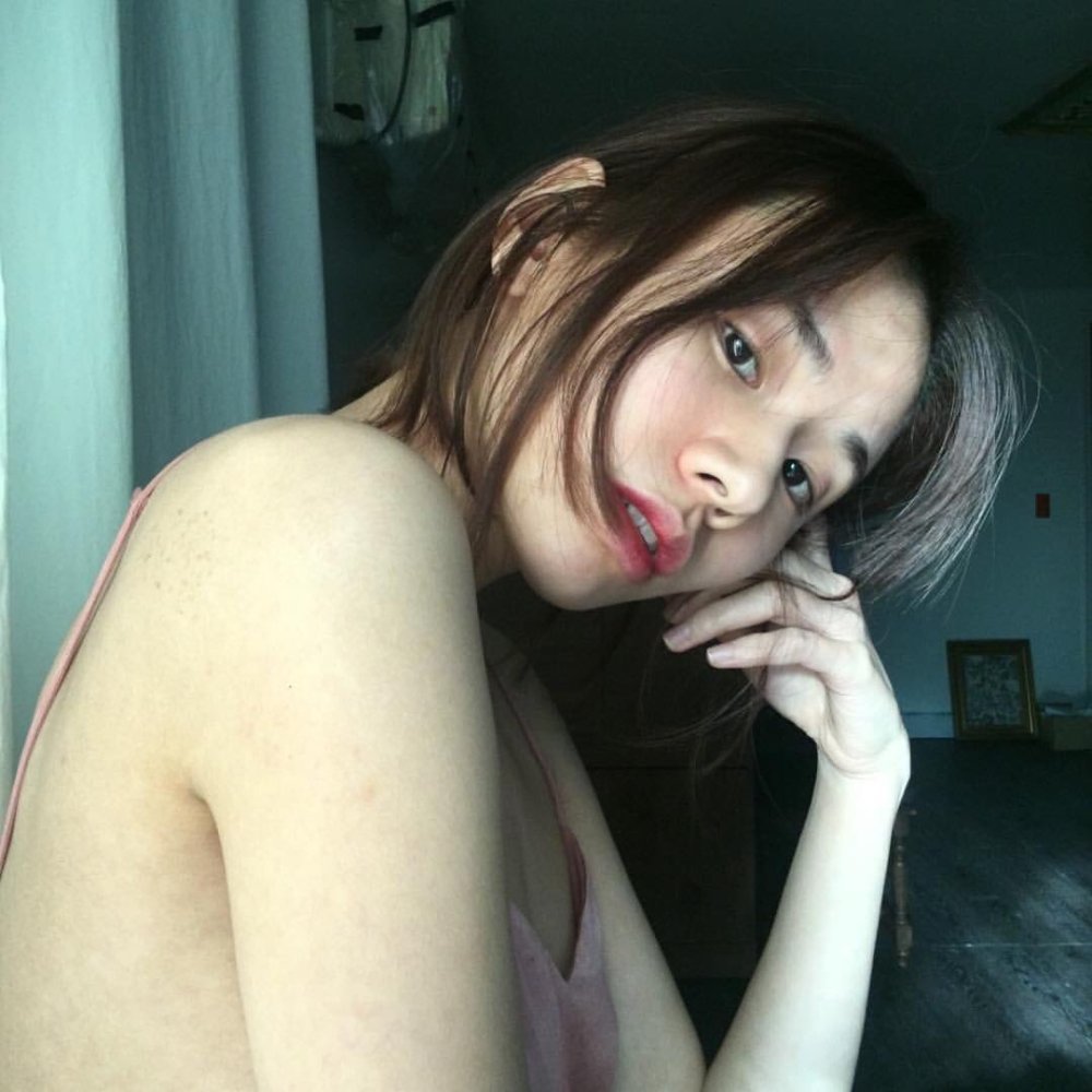 Jing Tian in underwear