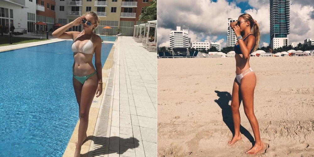 Amanda Anisimova in a swimsuit