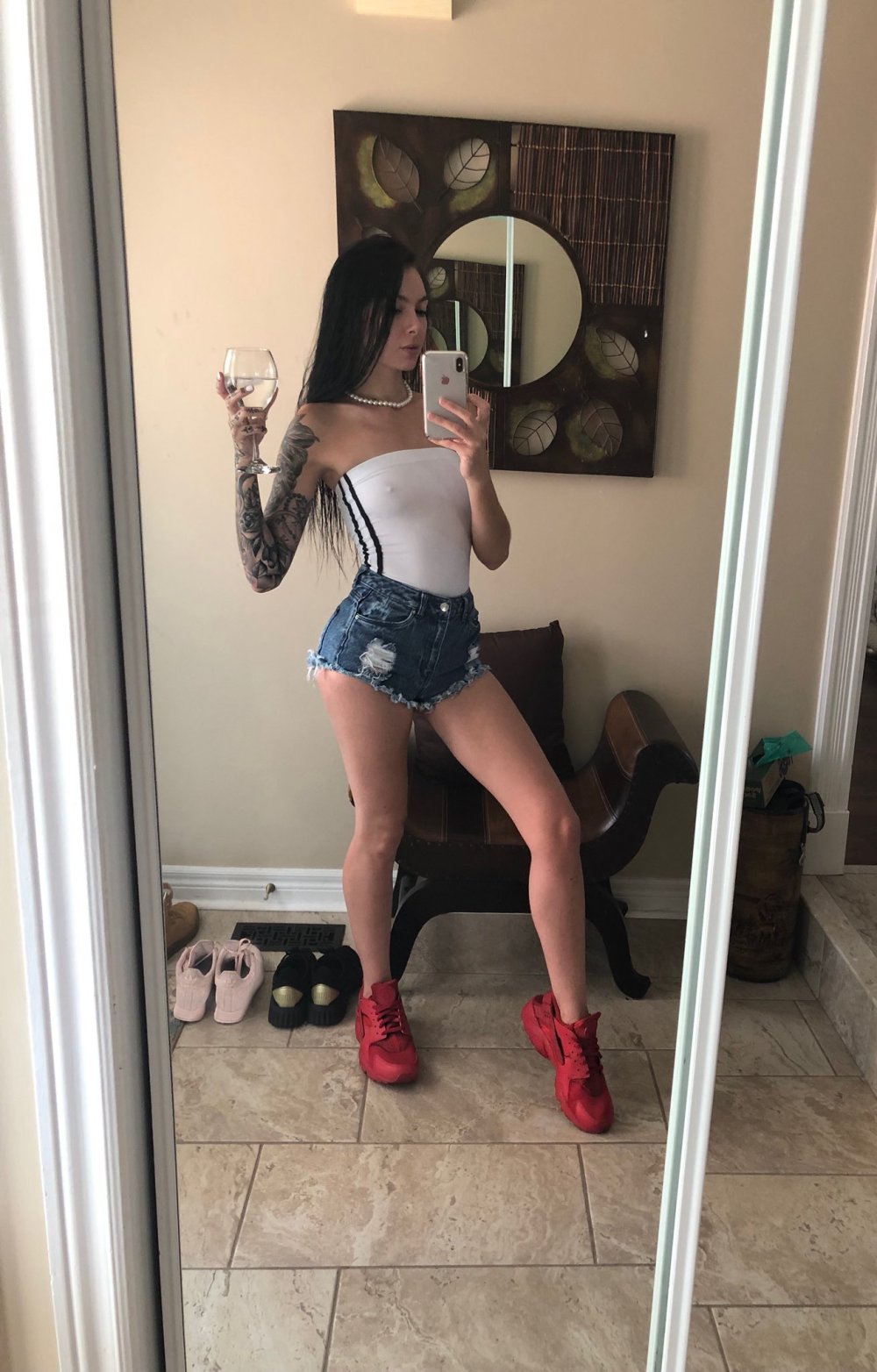Marley Brinx in the underwear of selfie