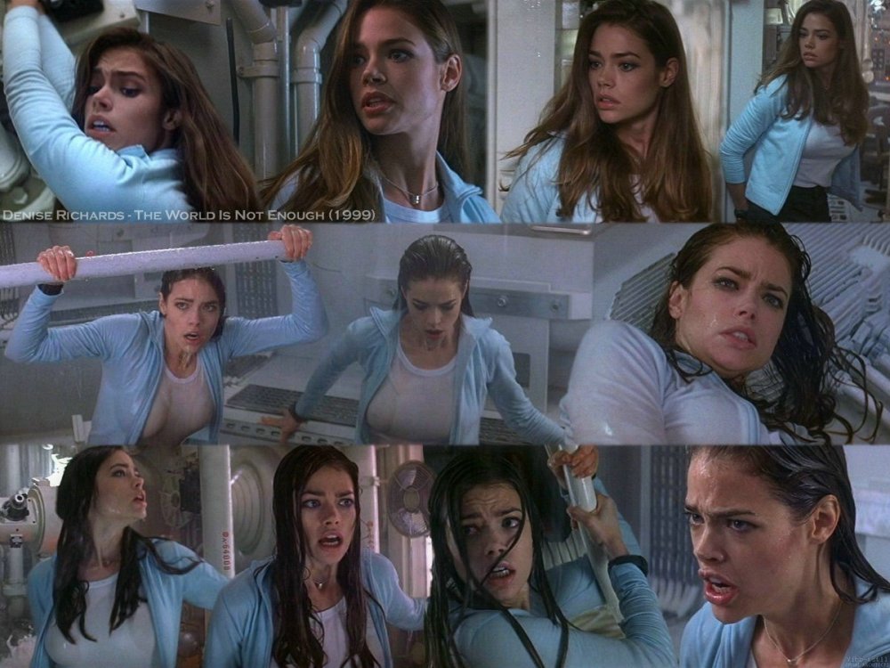 Play fight with Denise Richards
