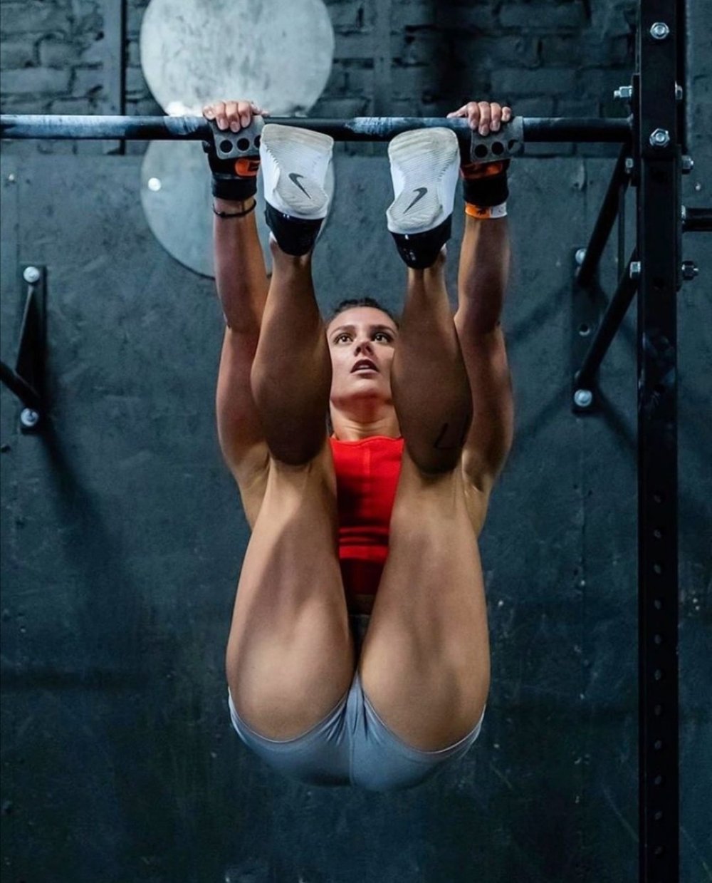 Naked women in the gym