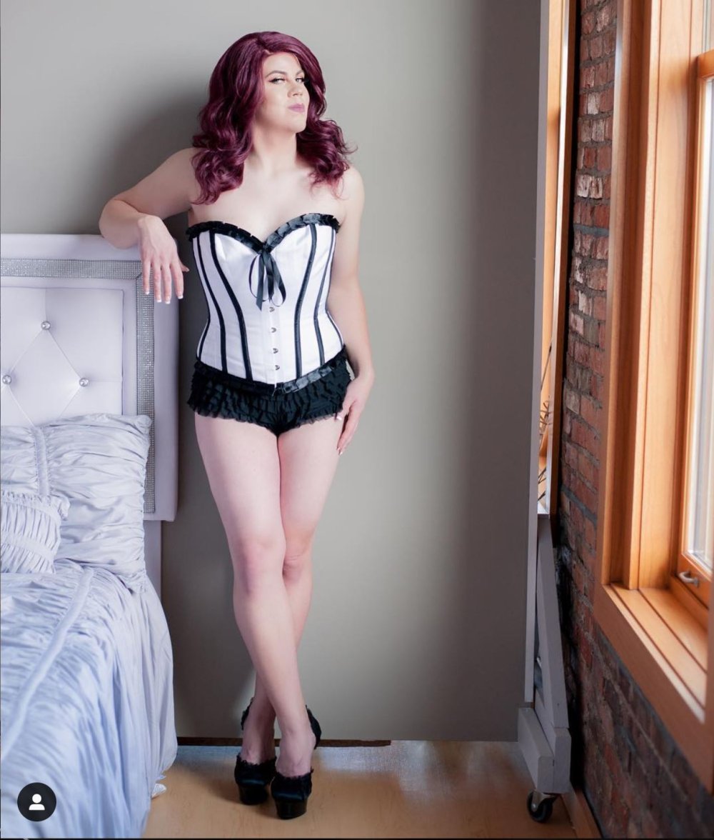 Crossdressers in short dresses