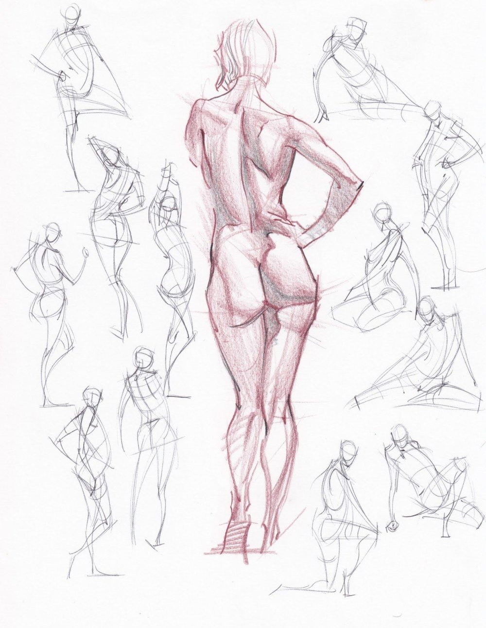 Anatomical naked poses