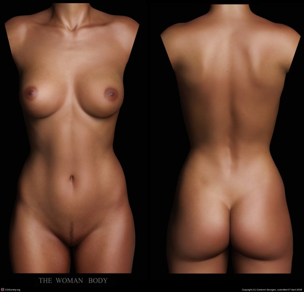 Beautiful female back naked