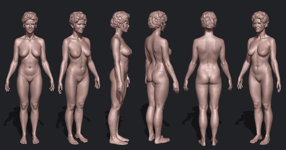 Anatomy of the female body Zbrush