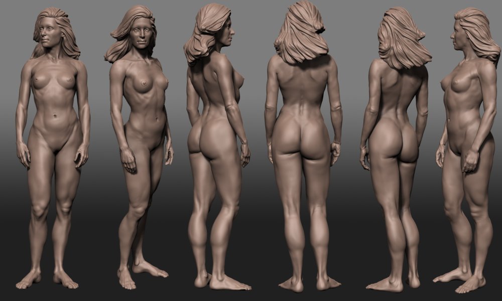 3D modeling naked women