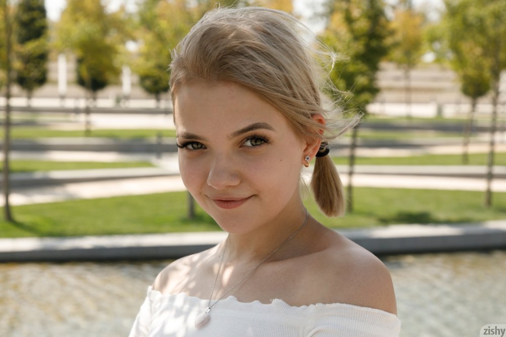 Zishy Natalie Austin in a dress