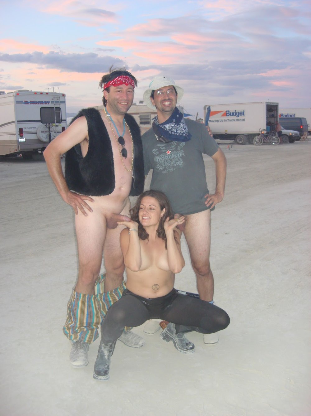 Naked lesbian at the Berning Meng
