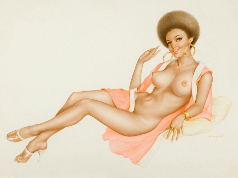 Naked beauties in the style of PIN AP