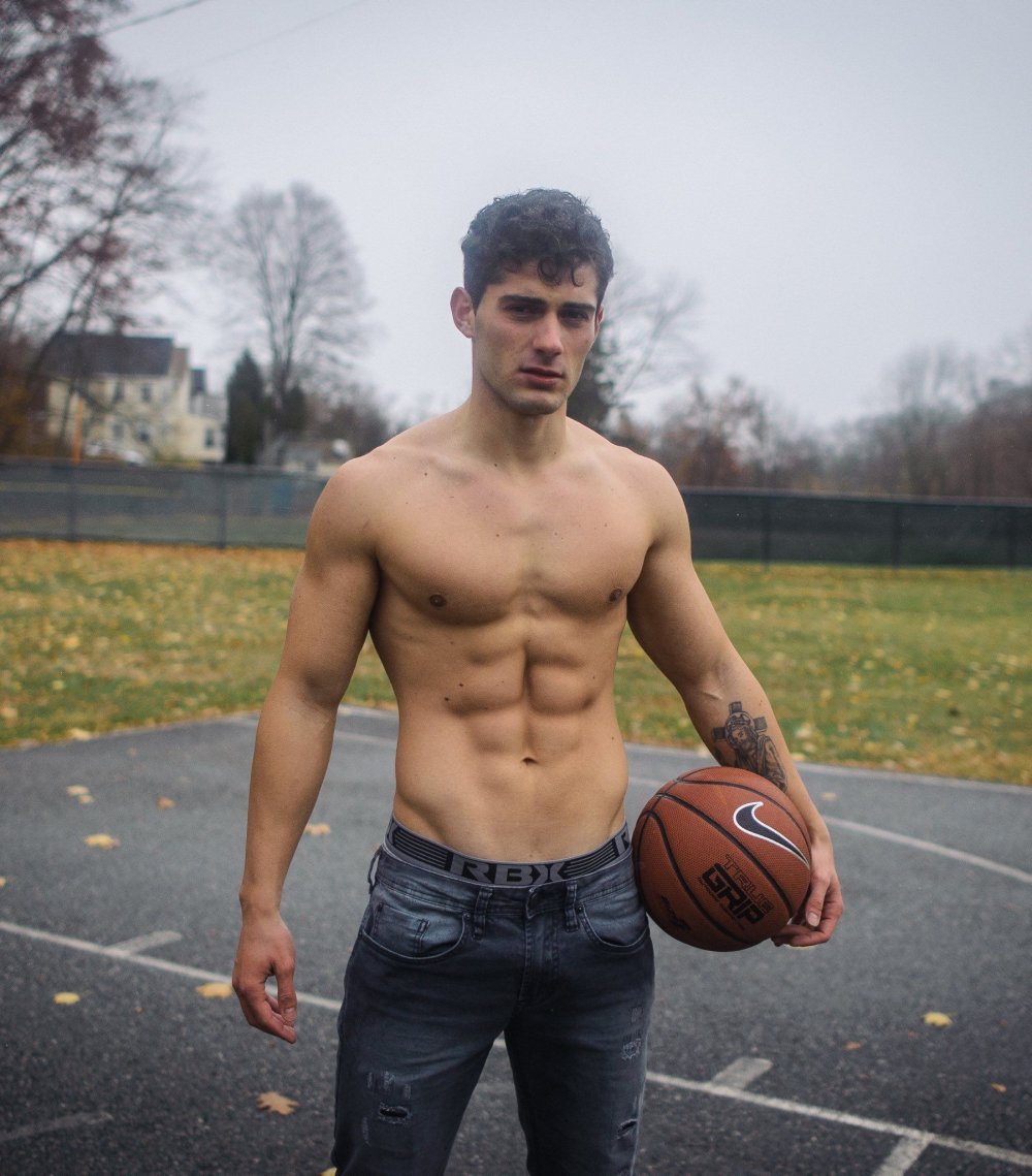 Curly naked armpits guy
