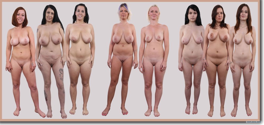 Women's boobs of different sizes