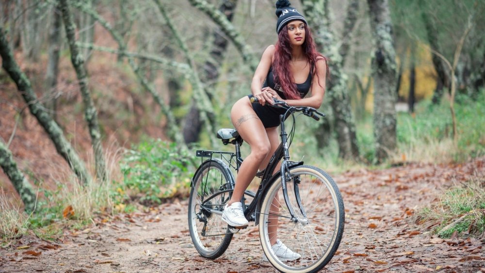 Girl on a bicycle